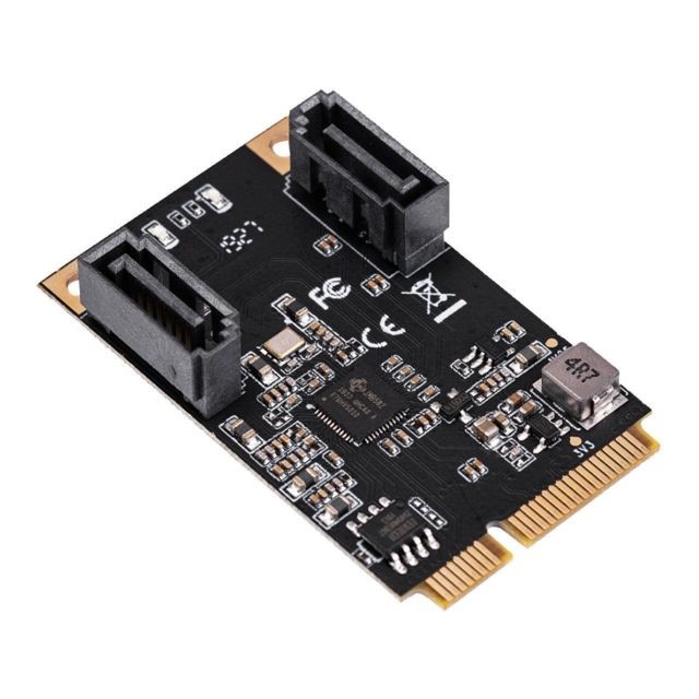 Kalea-Informatique - Carte MiniPCIe SATA 6GBps - Full Size. Mini PCIe 3.1 avec CHIPSET JMB582 Kalea-Informatique  - Carte Contrôleur