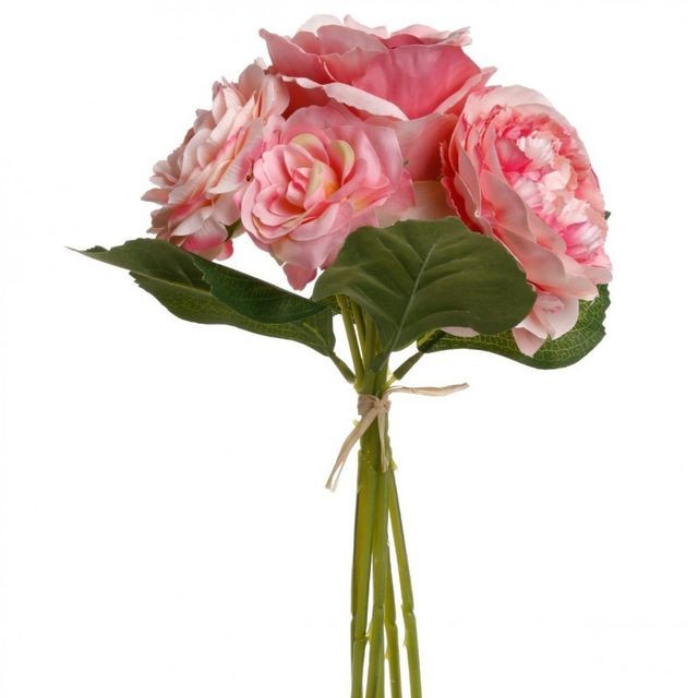 Plantes et fleurs artificielles marque generique Bouquet de Fleurs 35cm Rose Pâle