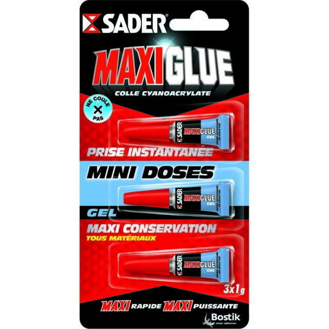 Sader - Lot de 3 gels SADER maxiglue - Sader