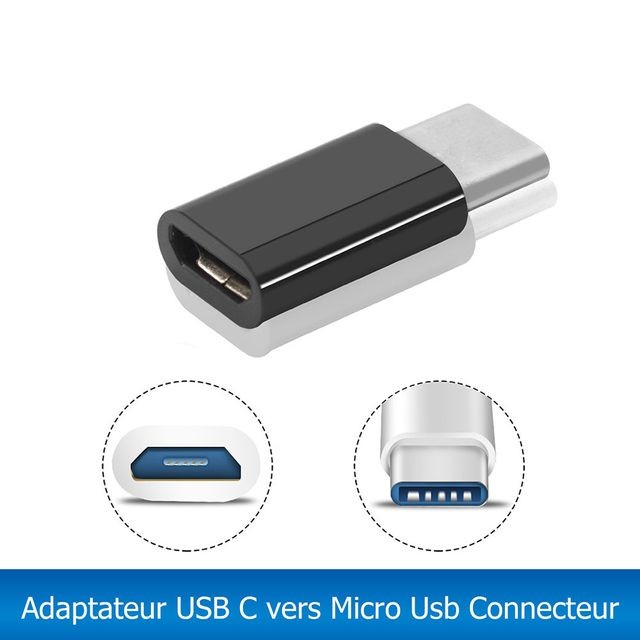 Cabling - CABLING  Type C USB Adaptateur, USB Type C Mâle / Micro USB Femelle - USB-C Adaptateur - Convertisseur Audio et Vidéo
