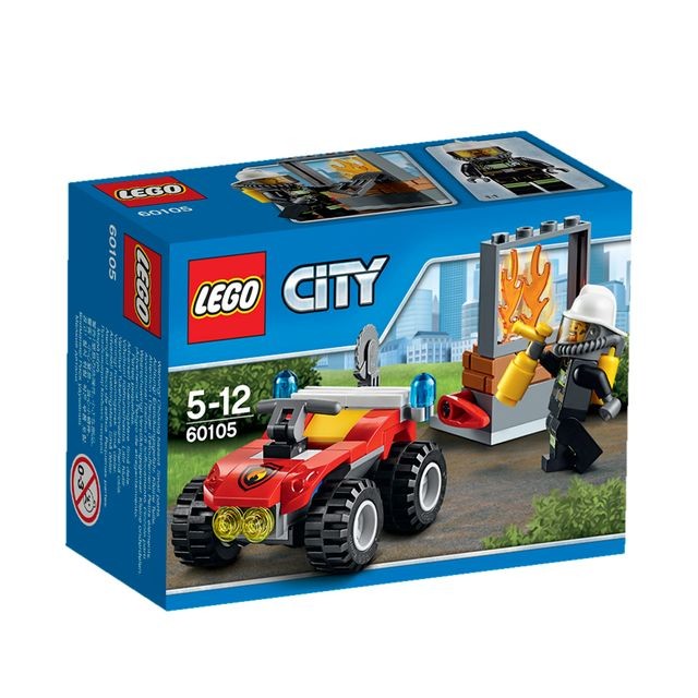 Lego - CITY - Le 4x4 des pompiers - 60105 Lego  - Camion de pompier enfant Jeux & Jouets