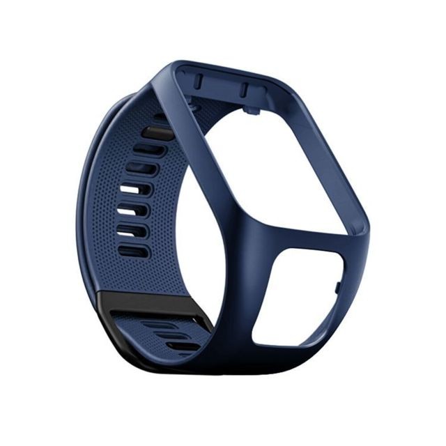 Generic - Bracelet de rechange en Silicone compatible pour TomTom Runner 3 Cardio + Music Bleu fonce - Generic