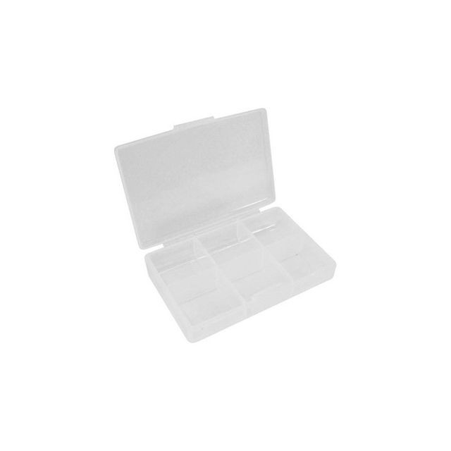 Accessoires Hifi Perel Boîte de rangement en plastique (62 x 86 x 19 mm / 2.44 x 3.35 x 0.75 ) - 6 compartiments