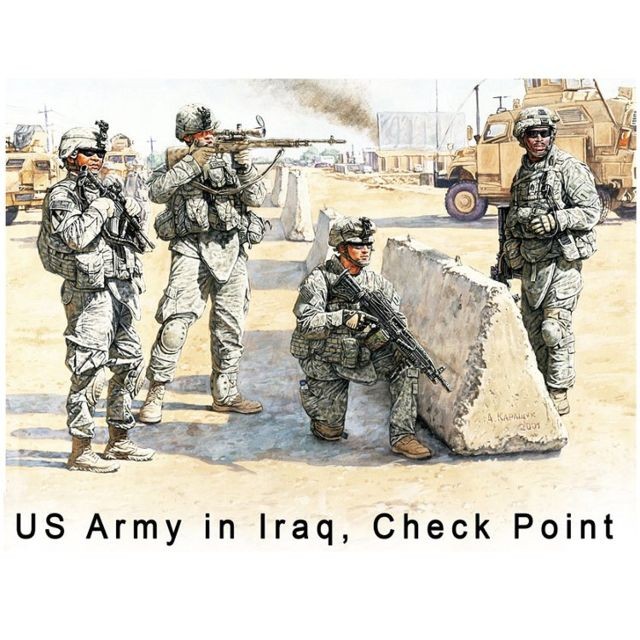 Master Box - Figurines militaires : US check point : Irak 2010 Master Box  - Figurines Master Box