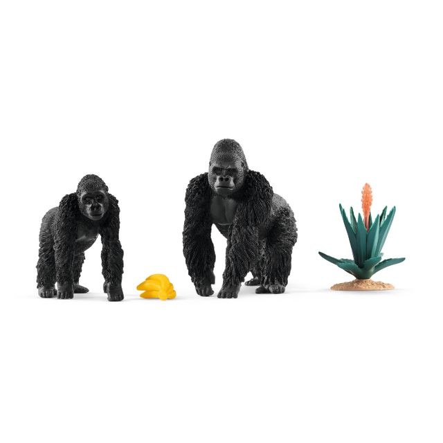 Animaux Schleich Gorilles en quête de nourriture - 42382