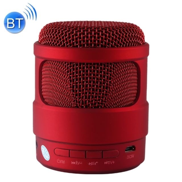 Wewoo - Enceinte Bluetooth d'intérieur rouge Portable Stéréo Musique Sans Fil Haut-Parleur, MIC Intégré, Appels mains-libres de et Carte TF & Audio AUX & Fonction FM, Distance: 10m - Enceintes Hifi Sans fil