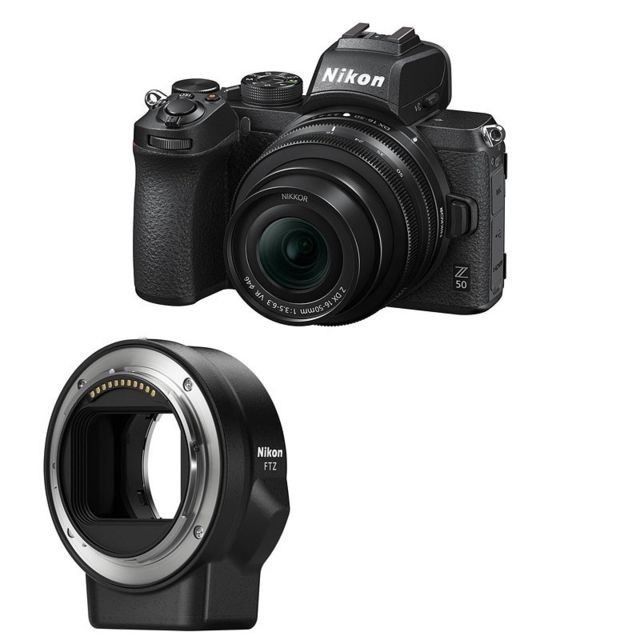 Appareil Hybride Nikon PACK NIKON Z50 + Z 16-50 + Bague FTZ