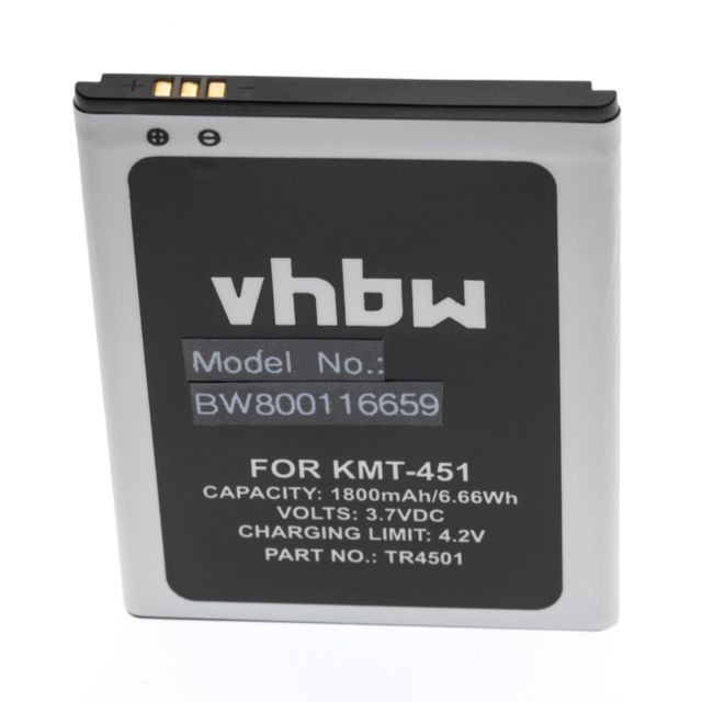 Vhbw - vhbw Li-Ion batterie 1800mAh (3.7V) pour téléphone portable mobil smartphone Archos 50 Titanium 4G, A50 Titanium 4G - Accessoire Smartphone Vhbw