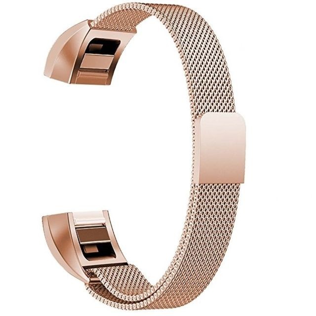 Wewoo - Bracelet pour montre connectée Dragonne magnétique en acier inoxydable FITBIT Altataille petite130-170 mm or rose Wewoo  - Bracelet connecté