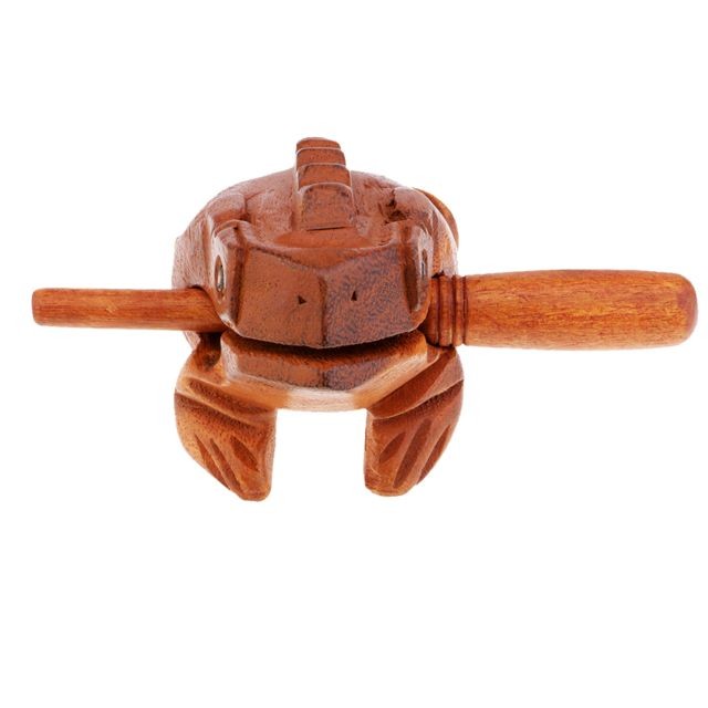 marque generique - artisanat traditionnel bois chance grenouille bureau à domicile décor art figurines ornement # 3 marque generique  - Accessoires percussions