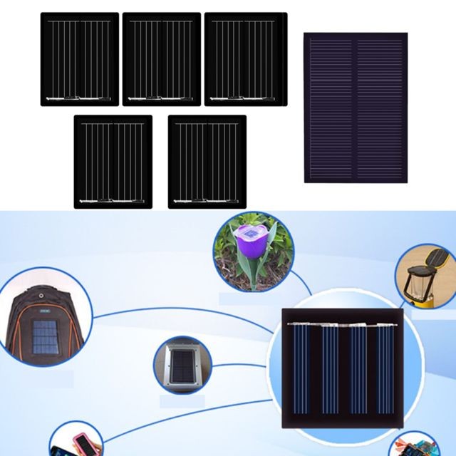 Panneaux solaires rigides 5 pcs mini panneau solaire polycristallin silicium diy chargeur de batterie 30x25mm 1v