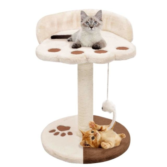 marque generique - sublime Accessoires pour chats selection Victoria Arbre à chat avec griffoir en sisal 40 cm Beige et Marron - Arbre à chat