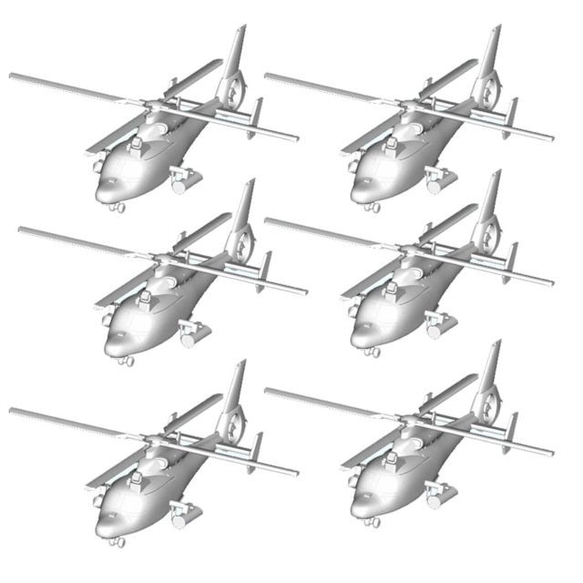 Avions Trumpeter Maquettes hélicoptères : Set de 6 hélicoptères WZ-9C chinois