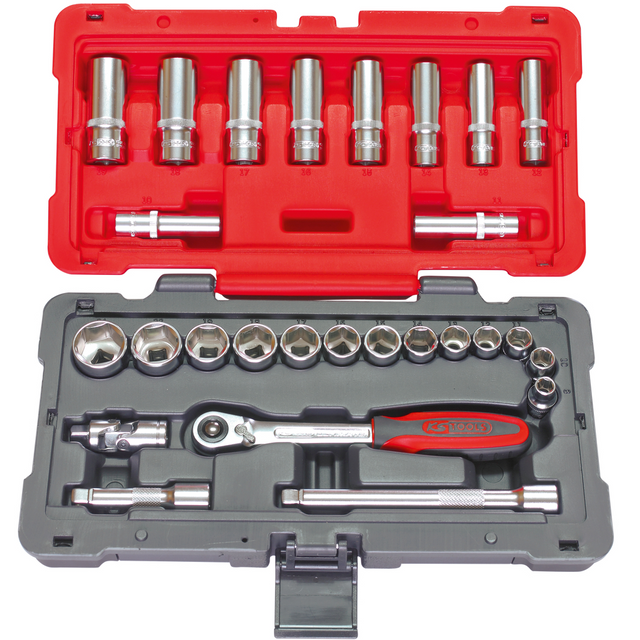 Ks Tools - Coffret de douilles et accessoires ULTIMATE® 3/8"", 27 pièces KS TOOLS 922.0627 Ks Tools  - ASD
