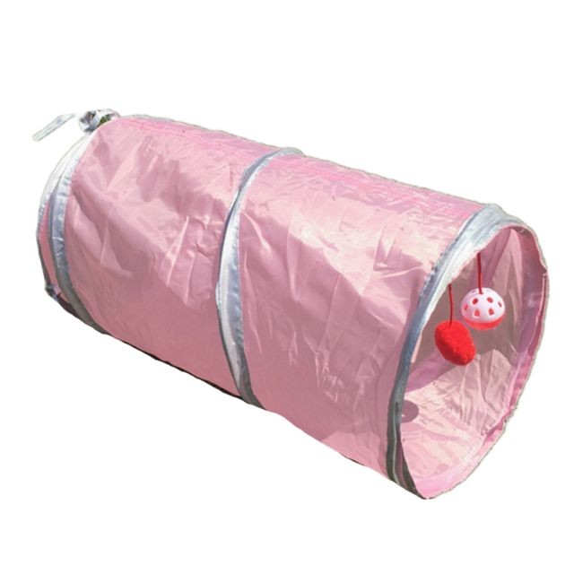 marque generique - 2 voies petit animal tunnel hamster cochon d'inde exercice cage jouet pet tube rose marque generique  - Jouet pour chat