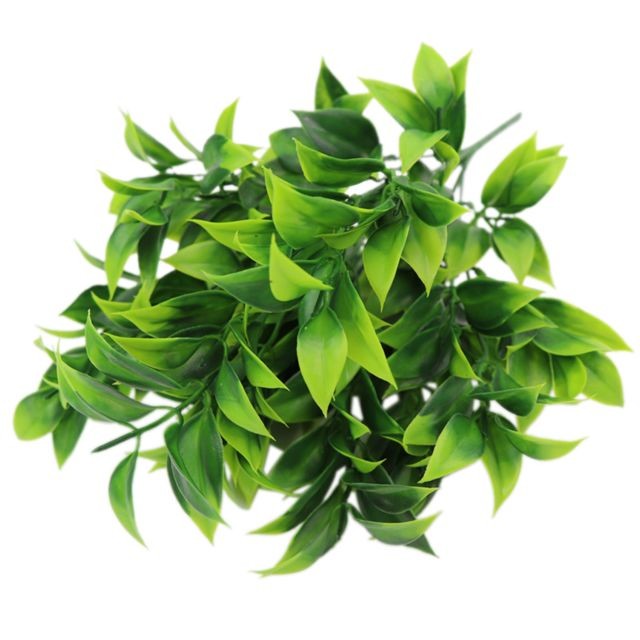 marque generique - feuilles vertes artificielles herbe bouquet feuillage boisai table décor c marque generique  - Décoration