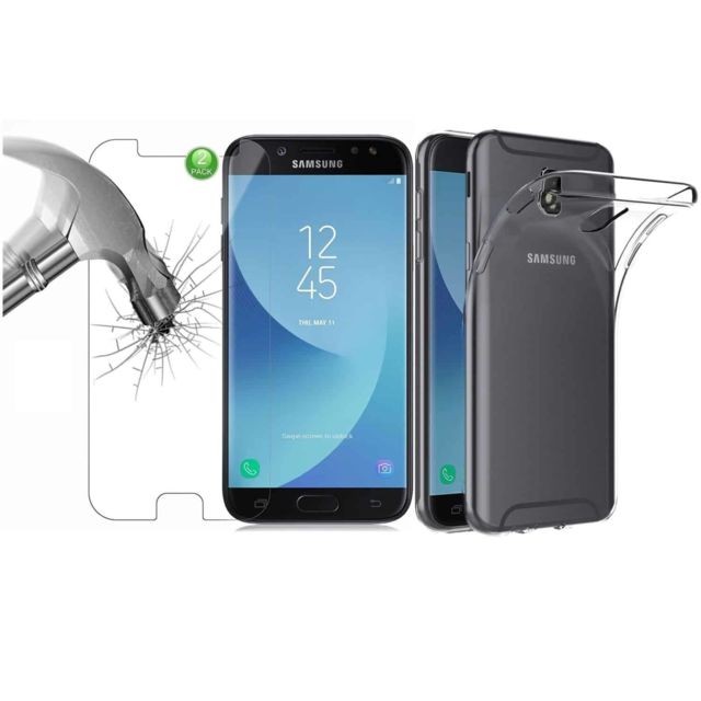 Ipomcase - Coque de protection pour Samsung Galaxy J7 2017 avec Protection d'écran en Verre Trempé Ipomcase  - Coque, étui smartphone Verre