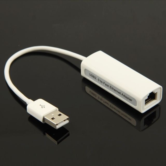 Wewoo - Blanc Adaptateur Fast Ethernet USB 2.0 haute vitesse Wewoo - Câble et Connectique Rj45 ethernet