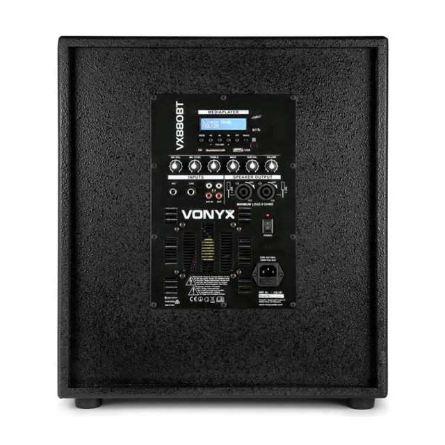 Packs sonorisation Vonyx VX880BT 2.1 Pack sono actif subwoofer 15"" USB SD MP3 Bluetooth 1000W Vonyx