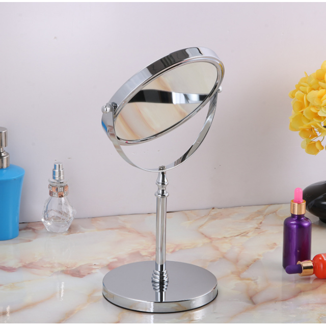 Nw 1776 Miroir de maquillage double face de 7 po, miroir de courtoisie à grossissement HD 5x