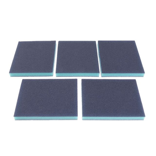Ponceuses vibrantes 5 pièces éponge à grain moyen / éponge bleu polissage de petite surface, grain 100