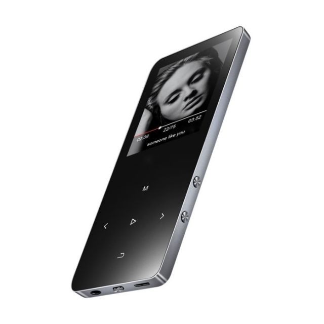 Wewoo - Lecteur MP3 1,8 pouces à écran tactile en métal Bluetooth MP3 MP4 Hifi son de musique 16 Go (Noir) - Lecteur MP3 / MP4 Wewoo