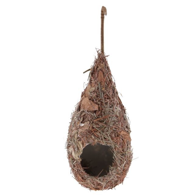 2x Tissé à la main paille oiseau nid maison perroquet couver Breeding herbe Grotte Box S 