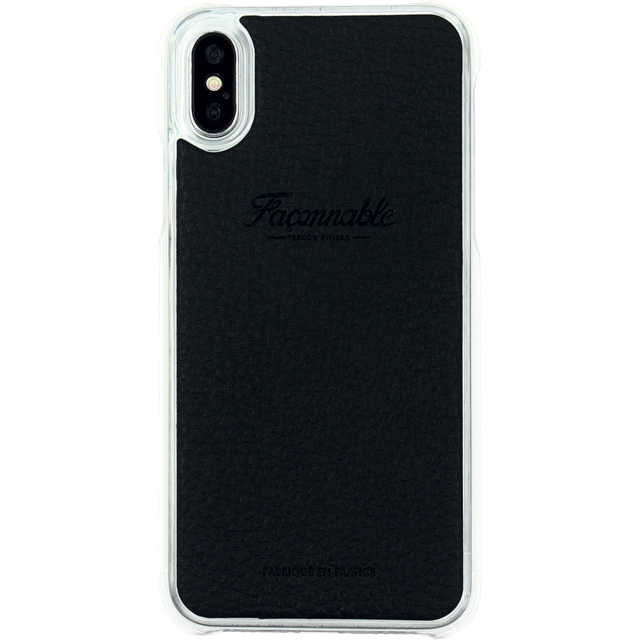 Coque, étui smartphone Faconnable iPhone X French Riviera case - Noir