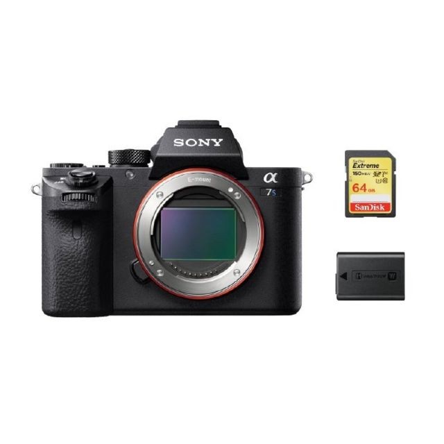 Sony - SONY A7S II Body + 64GB SD card + NP-FW50 Battery - Reflex Numérique