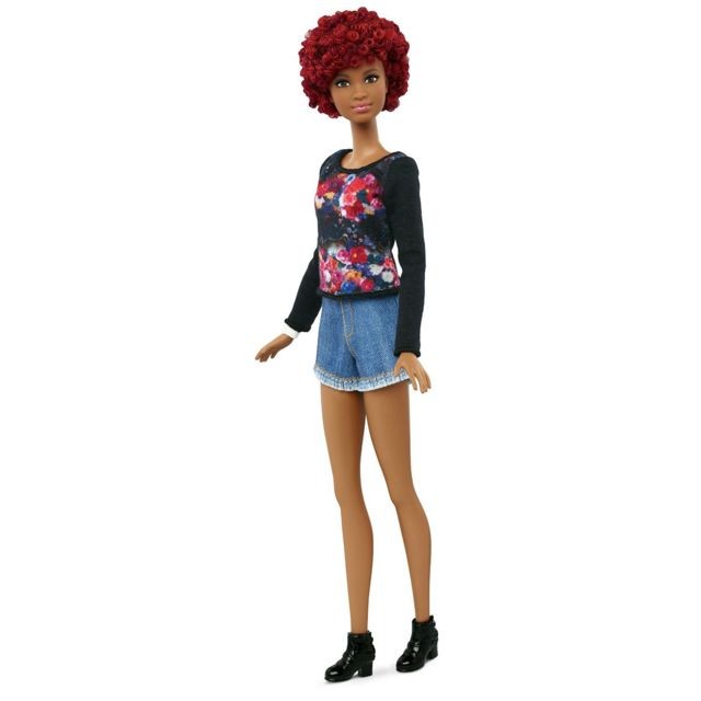 Mattel - Poupée Barbie Fashionistas : Poupée métisse aux cheveux rouges - Barbie Poupées & Poupons