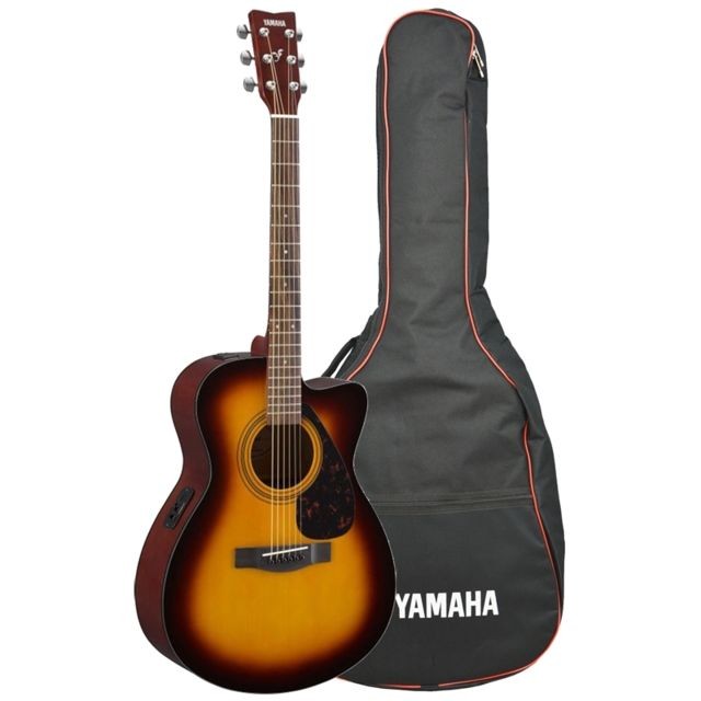 Yamaha - Yamaha Guitare électro-acoustique avec sac Brown Sunburst - Guitares Yamaha