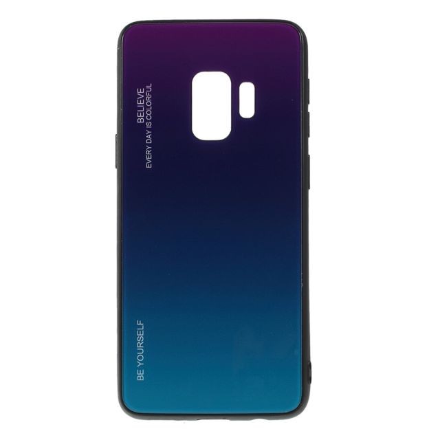 marque generique - Coque en TPU verre de couleur dégradé violet/bleu pour votre Samsung Galaxy S9 G960 marque generique - Accessoire Smartphone