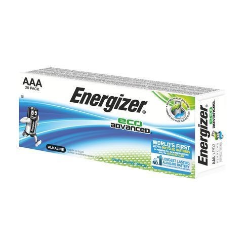 Piles rechargeables Energizer Blister 20 piles Energizer Eco Advanced LR03 AAA