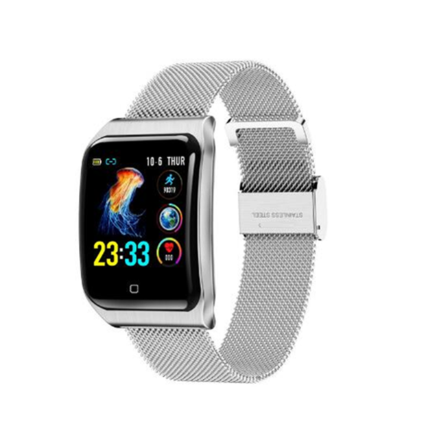 marque generique - YP Select 1,3 pouces Écran couleur Pression artérielle Moniteur de fréquence cardiaque Sport Bluetooth Smart Wristband Watch-Argenté marque generique  - Montre et bracelet connectés