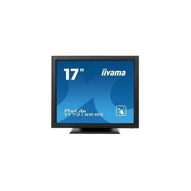 Iiyama - ProLite T1731SR-B5 - Écran LED - 17' - écran tactile - 1280 x 1024 - TN - 250 cd/m² - 1000:1 - 5 ms - HDMI, VGA, DisplayPort - haut-parleurs - noir mat - Bonnes affaires Iiyama