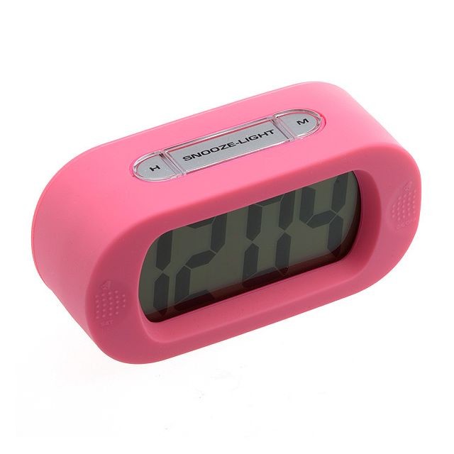 Météo connectée marque generique Horloge Alarme Réveil Digital Snooze LED Rétro-Eclairé Caoutchouc Silicone_PK
