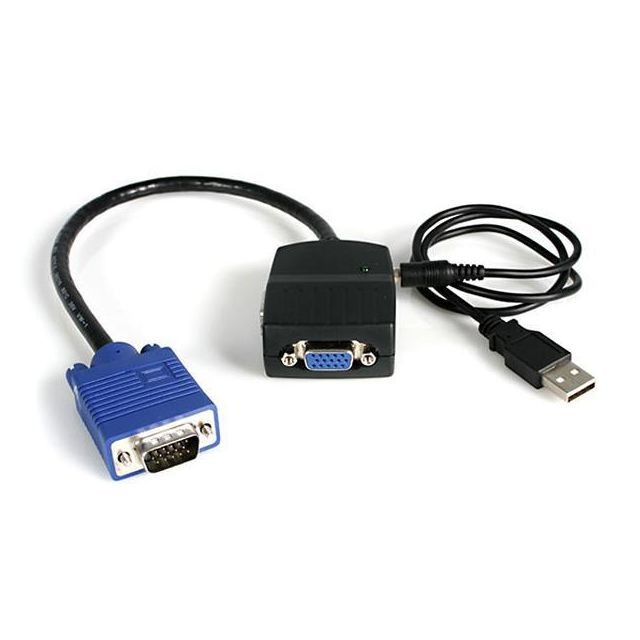 Startech - Câble repartiteur video VGA alimente par USB - 1x VGA (Male) vers 2x VGA (Femelle) - Noir - Câble et Connectique