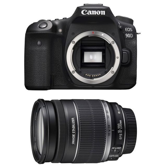 Canon - PACK CANON EOS 90D + 18-200 IS - CANON EOS 70D Reflex Numérique