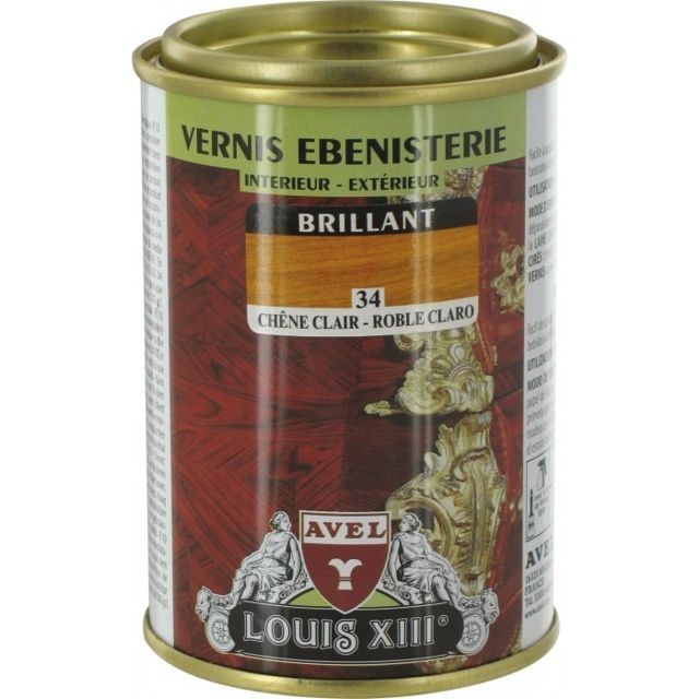 Avel - Vernis ébénisterie - Brillant - Chêne clair - 250 ml - AVEL Avel  - Produits de mise en oeuvre