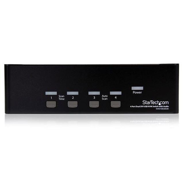 Startech - STARTECH Commutateur KVM DVI USB - pour 4 Ordinateurs avec Audio et 2 écrans DVI - Convertisseur Audio et Vidéo