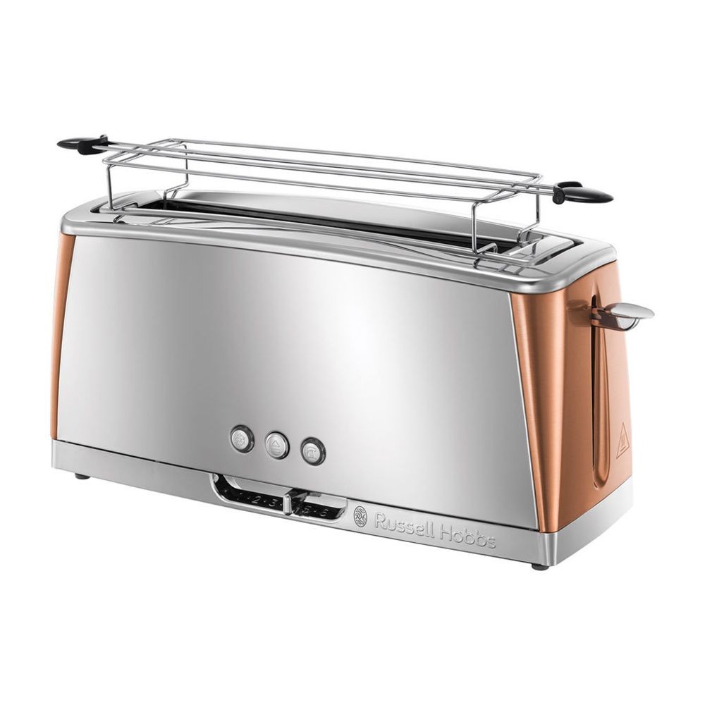 Russell Hobbs RUSSELL HOBBS 24310-56 - Grille-pain Gris - Technologie Fast Toast - Inox + Cuivre Rose