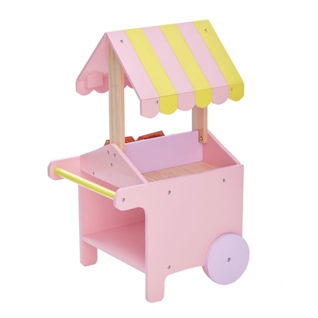 Olivia'S Little World Chariot à pâtisseries en bois accessoires de jeu pour poupées de 40 cm Le Monde d'Olivia TD-12879A