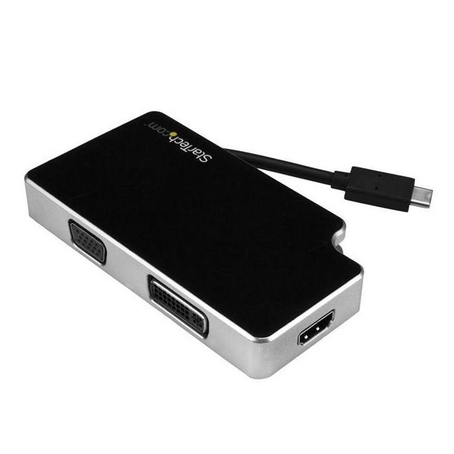 Startech - Adaptateur audio / video de voyage 3 en 1 - USB-C vers VGA DVI ou HDMI - 4K - Câble Ecran - DVI et VGA Startech