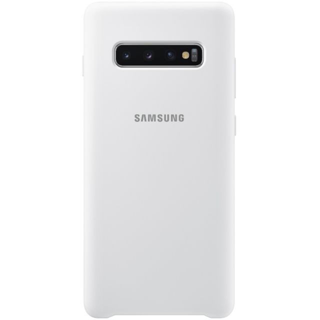 Samsung - Coque Silicone Galaxy S10 Plus - Blanc Samsung  - Coque, étui smartphone Silicone