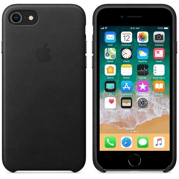 Apple iPhone 8/7 Leather Case - Noir