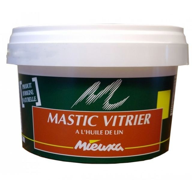Mieuxa - Mastic vitrier à l'huile de lin - Acajou - origine naturelle - 1 Kg - MIEUXA Mieuxa   - Mastic, silicone, joint Mieuxa