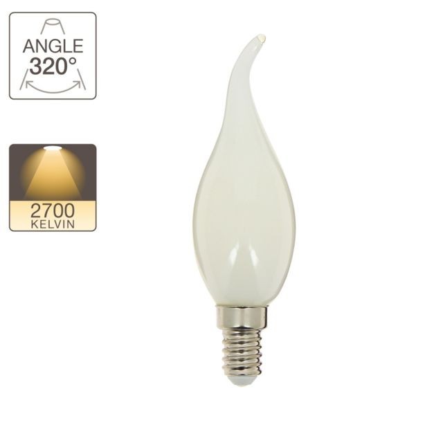 Xanlite - Ampoule à filament LED flamme coup de vent, culot E14, 4W cons. (40W eq.), lumière blanche chaud Xanlite  - Eclairage sans electricite