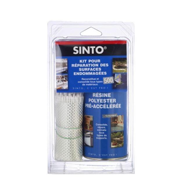 Sinto - KIT SINTOFER pour réparation des surfaces endommagées 500 ML résine + ½ m² tissu - 31150 Sinto   - Sinto