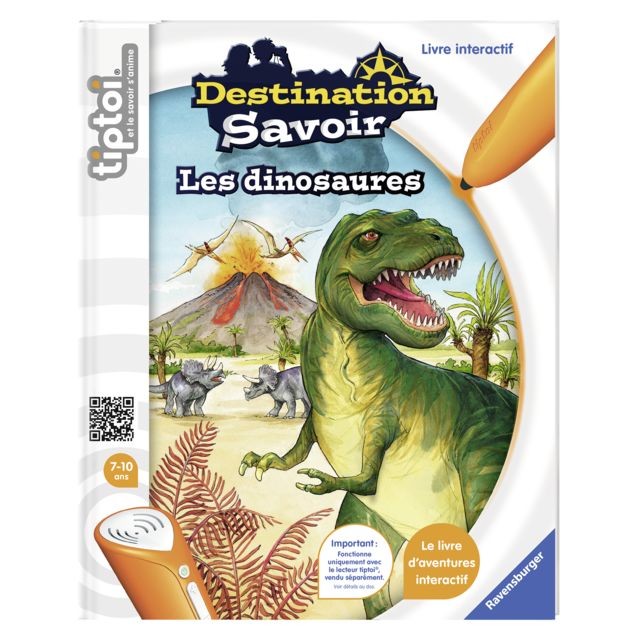 Jouet électronique enfant Ravensburger Destination Savoir - Les dinosaures - 00599
