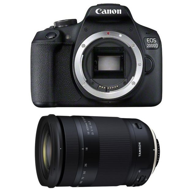 Canon - PACK CANON EOS 2000D + TAMRON 18-400 VC Canon  - Reflex Numérique Canon